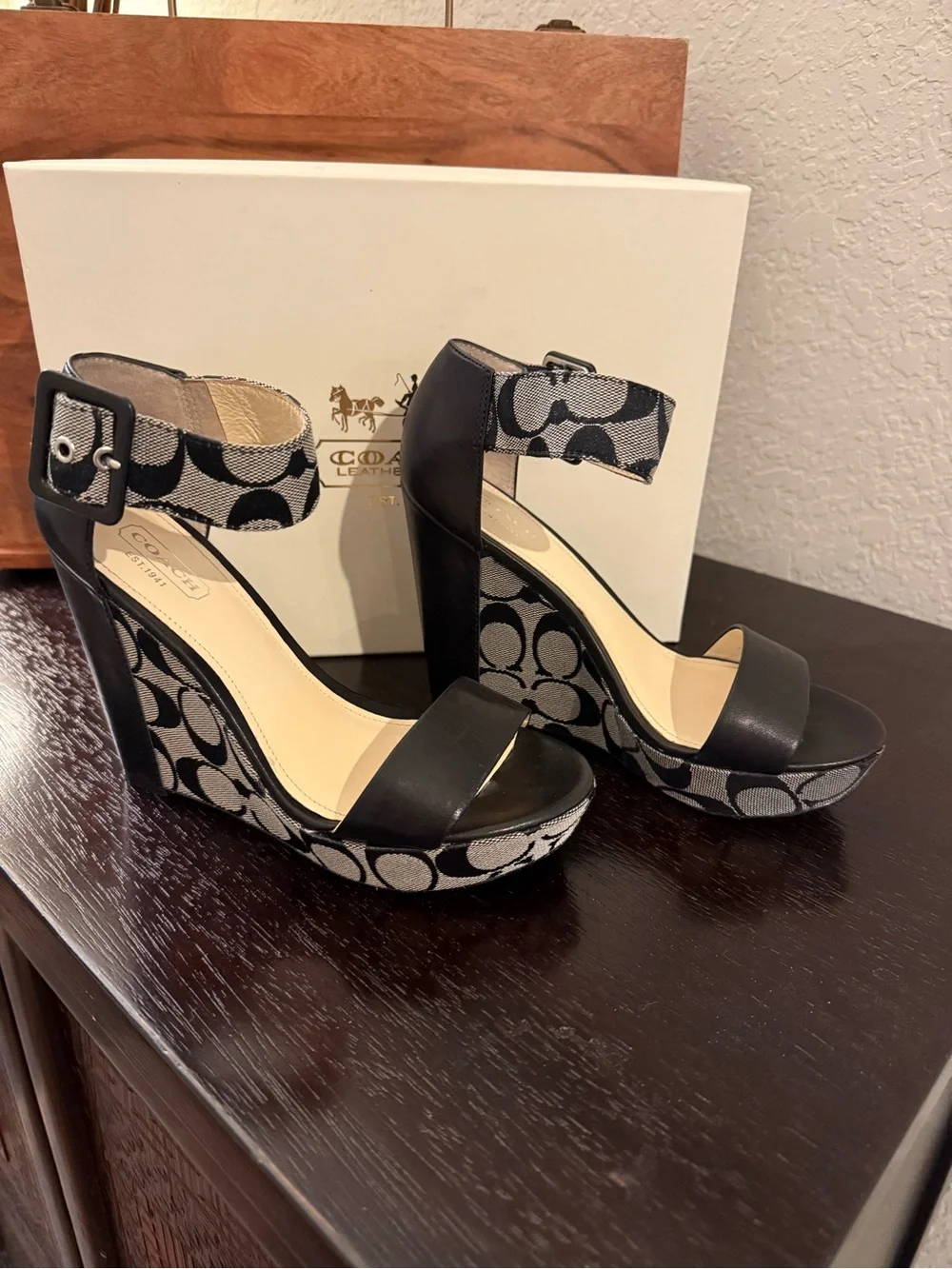 Coach platform sandals